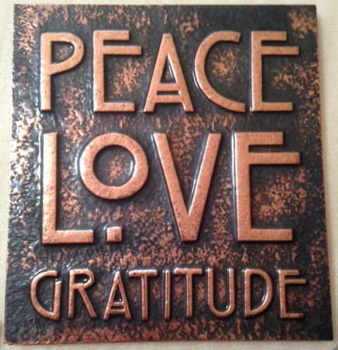 Peace Love Gratitude Wall Art